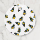 可愛いハニービーのまわりに誕生日 フェイバータグ (裏面)