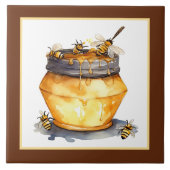 可愛いハニービーのホームビジネスのクラフト タイル (正面)