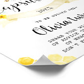 可愛いハニービーイエローフローラタイムカプセルサイン ポスター (角)