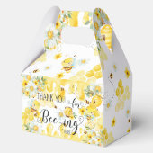 可愛いハニービーイエローフローラ1歳の誕生日1 フェイバーボックス (裏面)