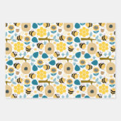 可愛いハニービー包み紙セット3 ラッピングペーパーシート (正面2)