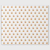 可愛いハニービー柄。黄色おもしろいの動物の子ども ラッピングペーパー (フラット)