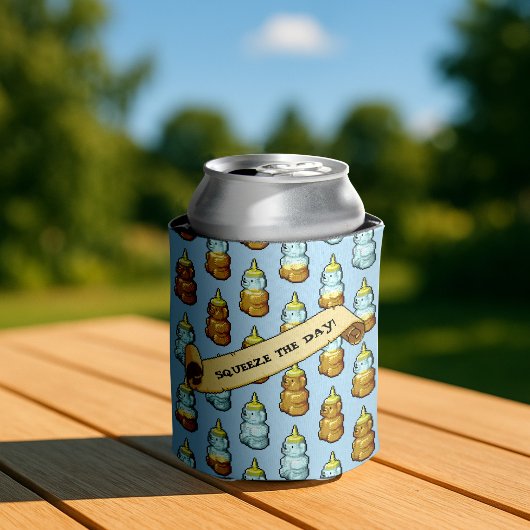 可愛いハニーベアースクイーズ！80年代レトロ作品 缶クーラー