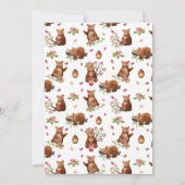 可愛いハニーベアードライブスルーガール3rd誕生日パーティー 招待状 (裏面)