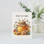 可愛いハニーベンダーの追加文字 ポストカード (スタンド正面)