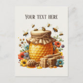 可愛いハニーベンダーの追加文字 ポストカード (正面)