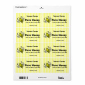 可愛いハニー瓶ラベル ラベル (フルシート)