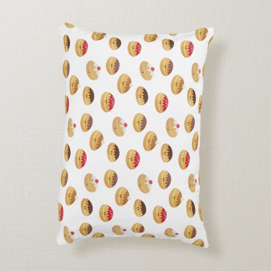 可愛いハヌカパターン(の模様が)あるドーナツ枕! アクセントクッション (裏面(縦))