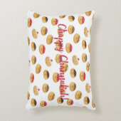 可愛いハヌカパターン（の模様が）あるドーナツ枕！ アクセントクッション (正面(垂直))