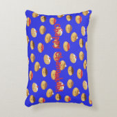 可愛いハヌカパターン(の模様が)あるドーナツ アクセントクッション (正面(垂直))