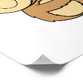 可愛いハヌカーteddy bear holding star david ポスター (角)