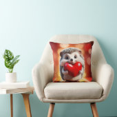 可愛いハリネズミがハート クッション (椅子)