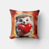 可愛いハリネズミがハート クッション (正面)