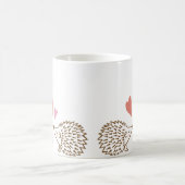 可愛いハリネズミのラブヘッジホッグハートマグ コーヒーマグカップ (中央)