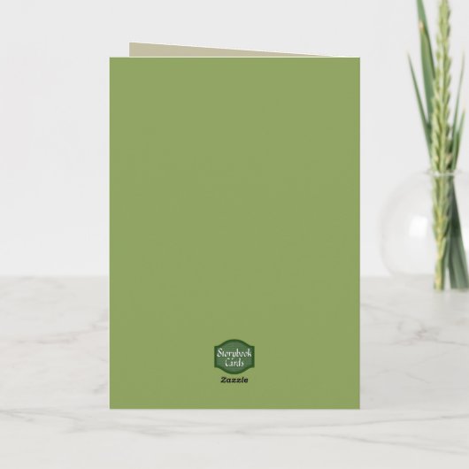 可愛いハリネズミの夜の森の光恋しく思お前 カード (裏面)