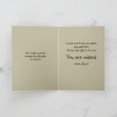 可愛いハリネズミの夜の森の光恋しく思お前 カード (内部)