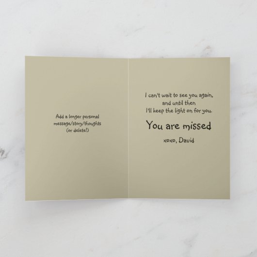 可愛いハリネズミの夜の森の光恋しく思お前 カード (内部)