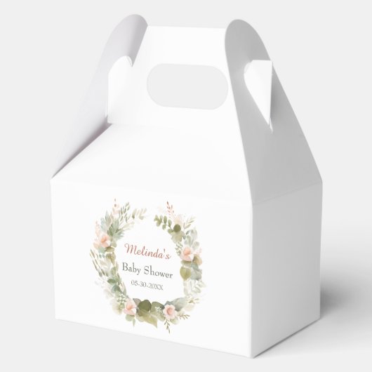 可愛いハリネズミ付きウッドランド赤ちゃんシャワー フェイバーボックス (裏面)