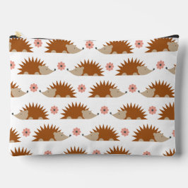 可愛いハリネズミ柄 アクセサリーポーチ