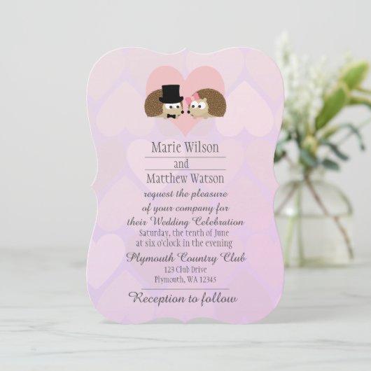 可愛いハリネズミ結婚ズ 招待状 (スタンド正面)