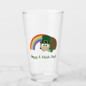 可愛いハリネズミLeprechaun St. Patrick's Day タンブラーグラス (正面)