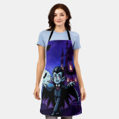 可愛いハロウィンお洒落ヴァンパイア エプロン (着用した状態)