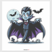 可愛いハロウィンお洒落ヴァンパイア シール (シート)