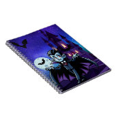 可愛いハロウィンお洒落ヴァンパイア ノートブック (右側)