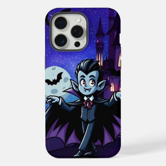 可愛いハロウィンお洒落ヴァンパイア iPhoneケース (裏面)