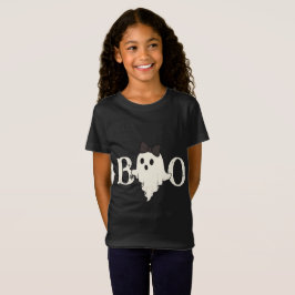 可愛いハロウィンキッズTシャツ – "Boo"弓幽霊 Tシャツ