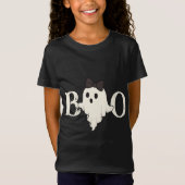 可愛いハロウィンキッズTシャツ – "Boo"弓幽霊 Tシャツ (正面)
