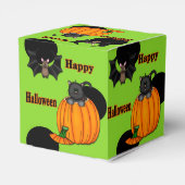 可愛いハロウィンキッテンこうもりスクエアお願いボックス フェイバーボックス (裏面サイド)