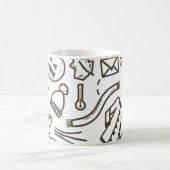 可愛いハロウィンドルシームレスパターン,ハロウィーン コーヒーマグカップ (中央)