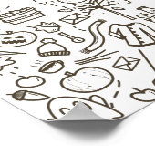 可愛いハロウィンドルシームレスパターン，ハロウィーン ポスター (角)