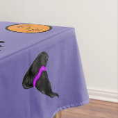 可愛いハロウィン不気味のアイコン紫のテーブルクロス テーブルクロス (インサイチュ)