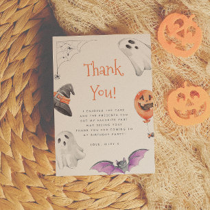 可愛いハロウィン不気味誕生日ありがとう サンキューカード