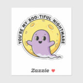 可愛いハロウィン幽霊「カスタムカットビニールシール」 シール (シート)