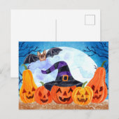 可愛いハロウィン葉書 ポストカード (正面/裏面)