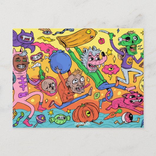 可愛いハロウィン葉書 ポストカード (正面)