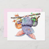 可愛いハロウィン葉書 ポストカード (正面/裏面)