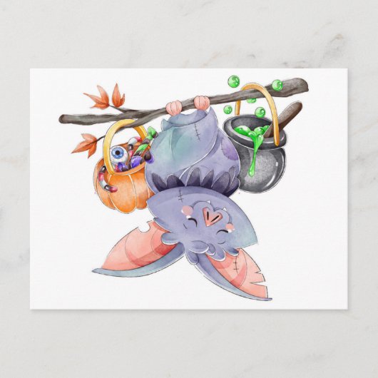 可愛いハロウィン葉書 ポストカード (正面)