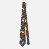 可愛いハロウィン記号パターン ネクタイ (正面)