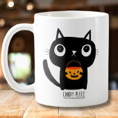 可愛いハロウィン頼猫がお菓子に コーヒーマグカップ