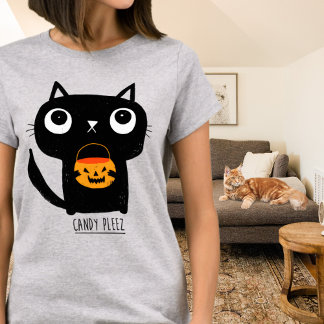 可愛いハロウィン頼猫がお菓子に Tシャツ