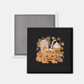 可愛いハロウィン+感謝祭+落ち葉の家族 マグネット (正面/裏面)