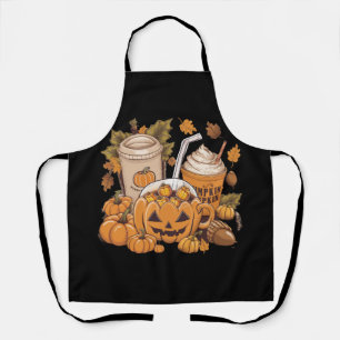 可愛いハロウィン+秋の家族+感謝祭 エプロン