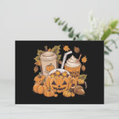 可愛いハロウィン+秋の家族+感謝祭 招待状 (スタンド正面)