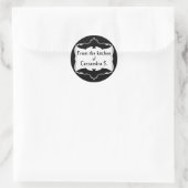 可愛いハロウィーンこうもり白黒ゴシック ラウンドシール (バッグ)