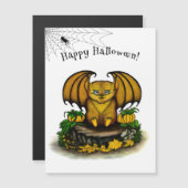 可愛いハロウィーンこうもり磁気カード (正面/裏面)