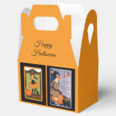 可愛いハロウィーンのお気に入りボックス、ヴィンテージハロウィン フェイバーボックス (オープン)